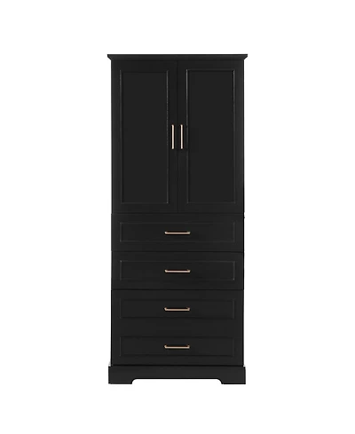 Airsurfer 72.2 " Tall Freestanding Bathroom Cabinet with 3 Drawers, Adjustable Shelf, Soft-Close Doors, Modern Storage Cabinet with Mdf Panels & Steel