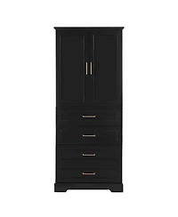 Airsurfer 72.2 " Tall Freestanding Bathroom Cabinet with 3 Drawers, Adjustable Shelf, Soft-Close Doors, Modern Storage Cabinet with Mdf Panels & Steel