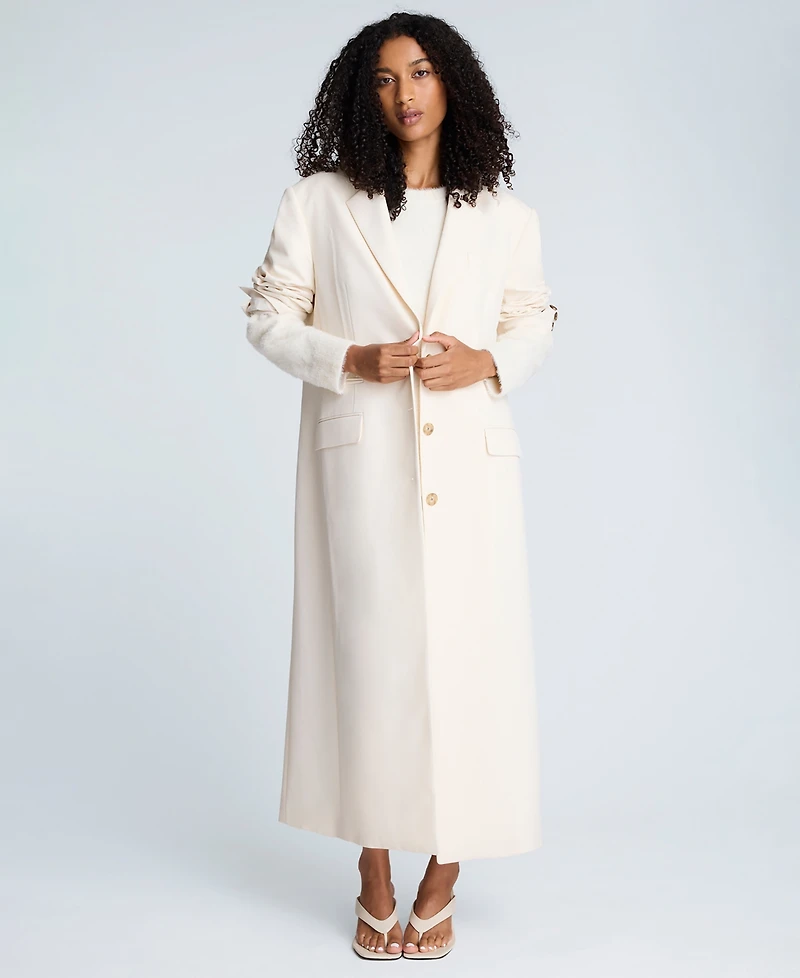 Kenneth Cole Women's Three-Button Long Tailored Coat