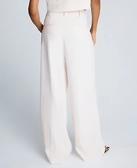Kenneth Cole Women's Luxe Twill High Rise Wide Leg Pants