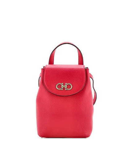 Pre-Owned Salvatore Ferragamo Mini Gancini Backpack Leather