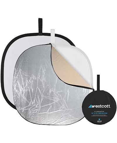Westcott 32" Illuminator Collapsible 6-in-1 Reflector Kit, Includes Diffusion Panel, Slip Covers