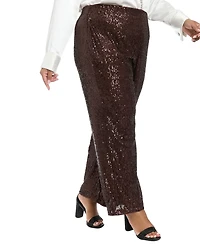 Muse Plus Sequined Pull-On Pants