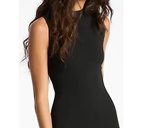 Michael Kors Women's Mock Neck Sheer Maxi Dress