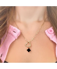 The Lovery Onyx Clover Charm 14K Gold - 10 millimeters