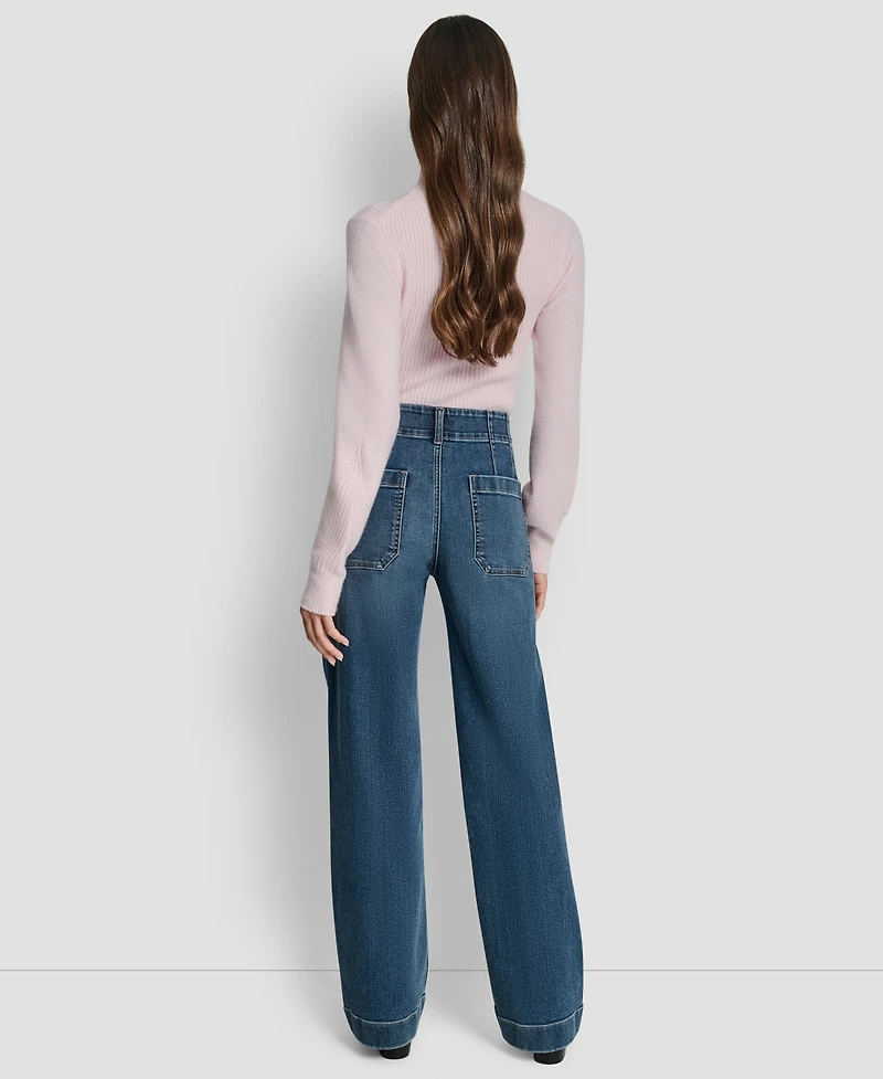 Dkny Jeans Women's High-Rise Wide Leg