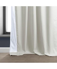 Half Price Drapes Off White Performance Linen Hotel Blackout Curtain