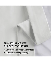 Half Price Drapes Primary White Signature Extra Wide Velvet Blackout Curtain