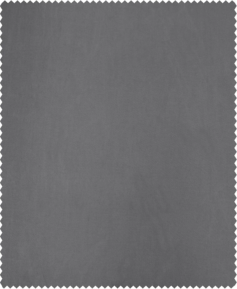 Half Price Drapes Platinum Ruched Solid Faux Silk Taffeta Room Darkening Curtain