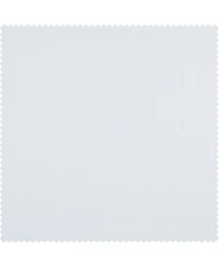 Half Price Drapes White Thermal Cross Linen Weave Blackout Curtain