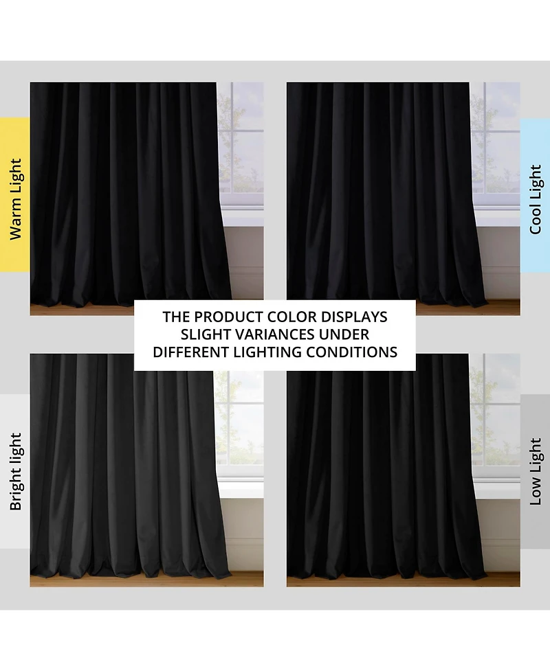 Half Price Drapes Warm Black Signature Velvet Blackout Curtain