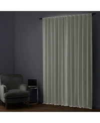 Half Price Drapes Off White Faux Linen Hotel Blackout Curtain