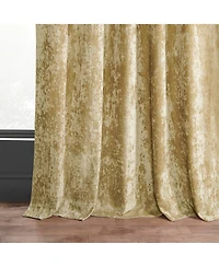 Half Price Drapes Gold Lush Crush Velvet Room Darkening Curtain