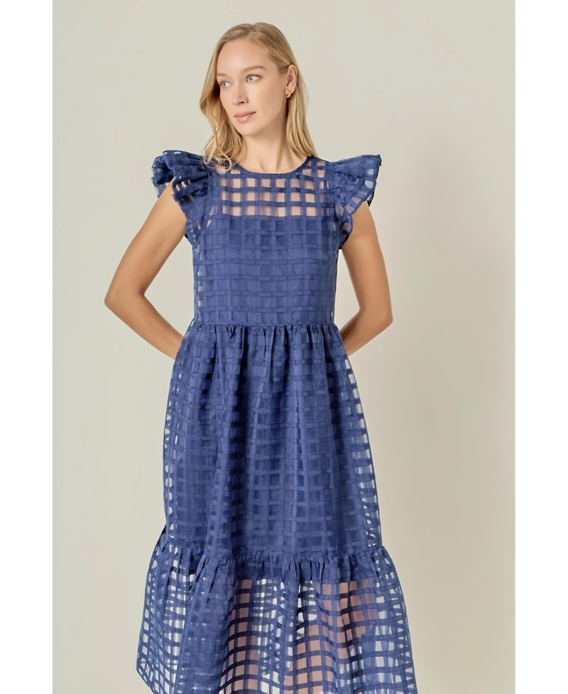 English Factory Women's Organza Midi Dress
