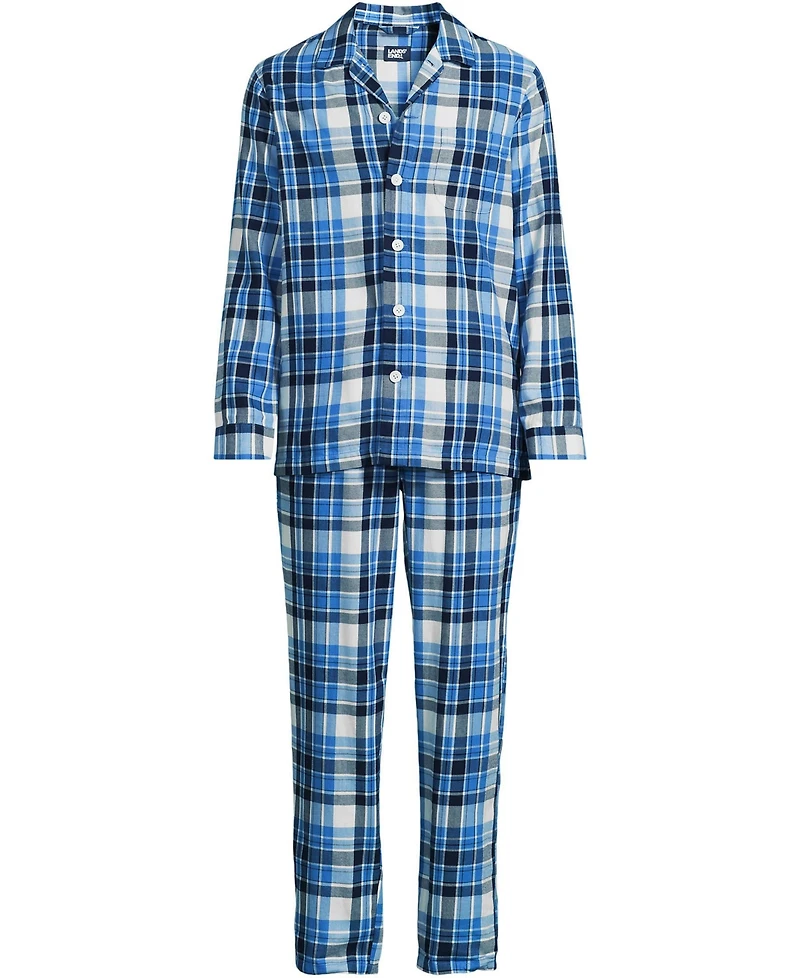 Lands' End Men's Flannel Pajama Set
