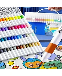 Htutwoo 36 Pcs Acrylic Paint Pen, Multipurpose Diy Painting Acrylic Paint Pen for Home Glass Wood Stone Fabric Painting