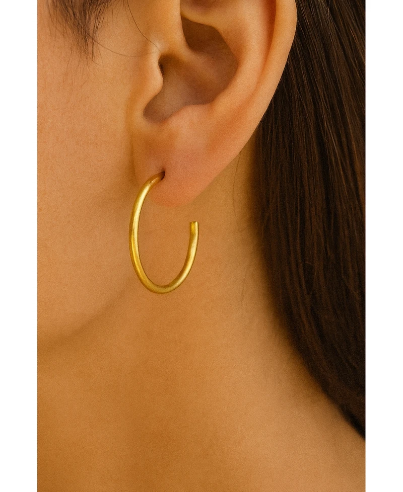 Ottoman Hands Allegra Oval Hoop Earrings