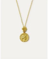 Ottoman Hands Goddess Demeter Coin Pendant Necklace