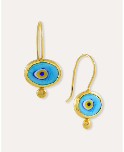Ottoman Hands Alara Evil Eye Drop Earrings