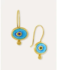Ottoman Hands Alara Evil Eye Drop Earrings