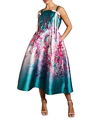 Coast Women's Strappy Bow Detail Twill Midi Dress