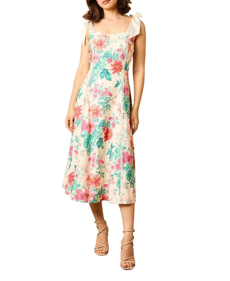 Oasis Women's Bow Strap Midi Prom Dress