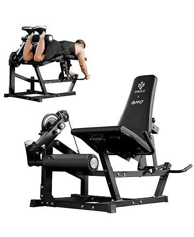 Mikolo Leg Extension & Curl Machine - Adjustable 2-in-1 Cable System for Home Gym