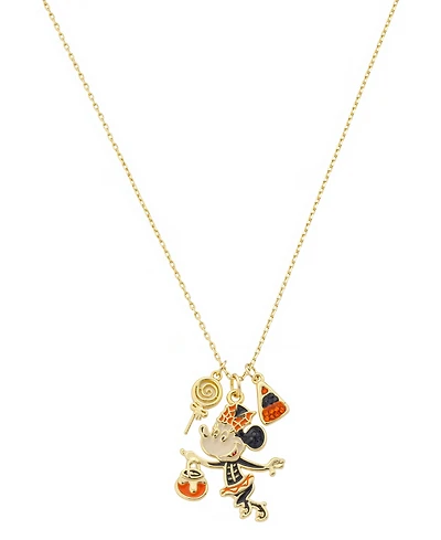 Disney Minnie Mouse Crystal and Mother of Pearl Trick or Treat Pendant Necklace