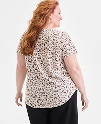 Style & Co Plus Perfect V-Neck T-Shirt, Macy's Exclusive