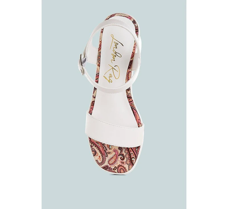 Kolata Faux Leather Pin Buckle Platform Heels