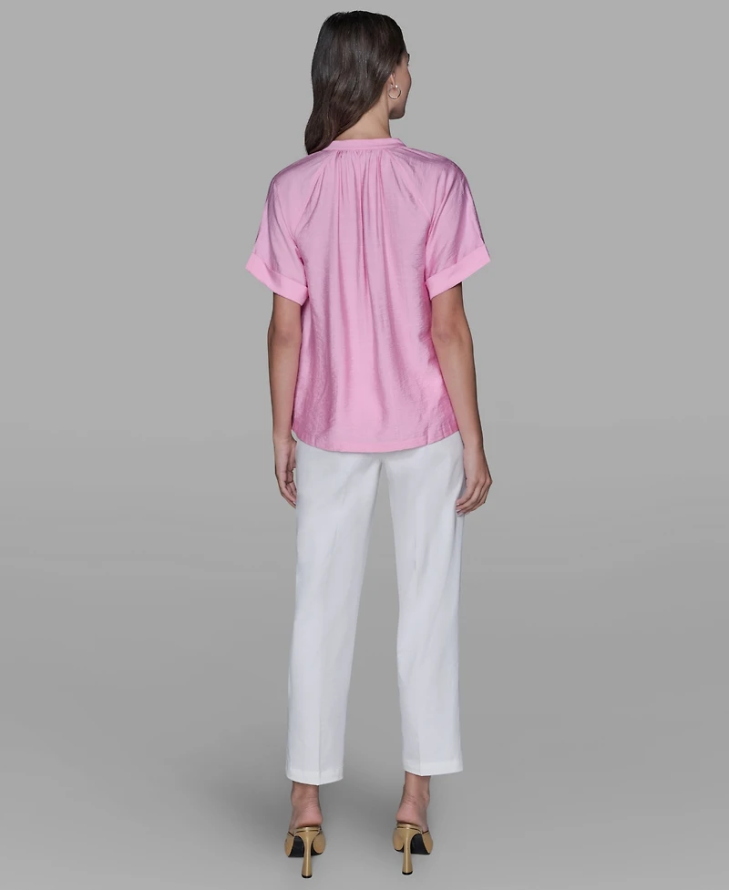 Karl Lagerfeld Paris Women's Drop Shoulder Top