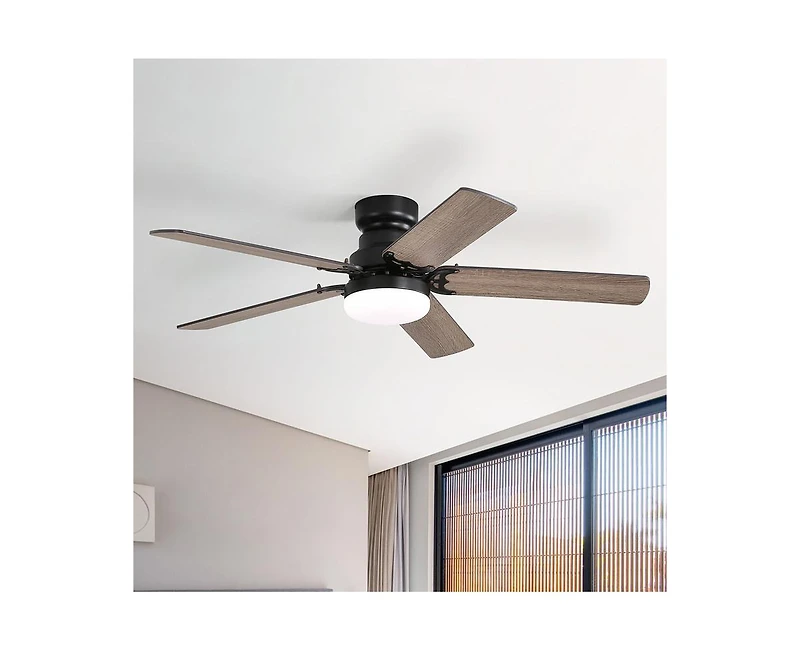 42-inch Modern Minimalist 5-Blade Ceiling Fans with Led Lights and Remote Control