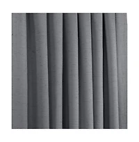 Commonwealth Home Fashions Ventura Tab Top Curtain Panel Pair Window Dressing each - 78x84", Dark Grey