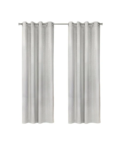 Habitat Bristol Room Darkening Uv Protecion Grommet Curtain Panel for Windows 52" x 108" White