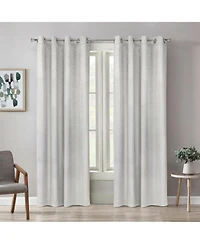 Habitat Bristol Room Darkening Uv Protecion Grommet Curtain Panel for Windows 52" x 95" White