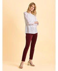 Brakeburn Women's Angelica Long Sleeve Round Neck Shirt