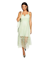 Warehouse Women's Runway Lace Detail Maxi Dress