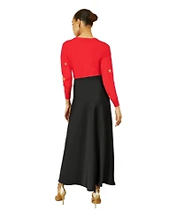 Yumi Women's Smart Satin Midi Skirt