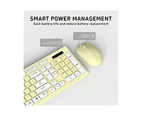 Wireless Keyboard And Mouse Combo - Full - Sized Wireless Keyboard And Adjustable Dpi Mouse, 2.4GHz Receiver for Pc, Desktop, Laptop