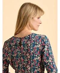 Brakeburn Women's Freya 3/4 Sleeve Round Neck Dress