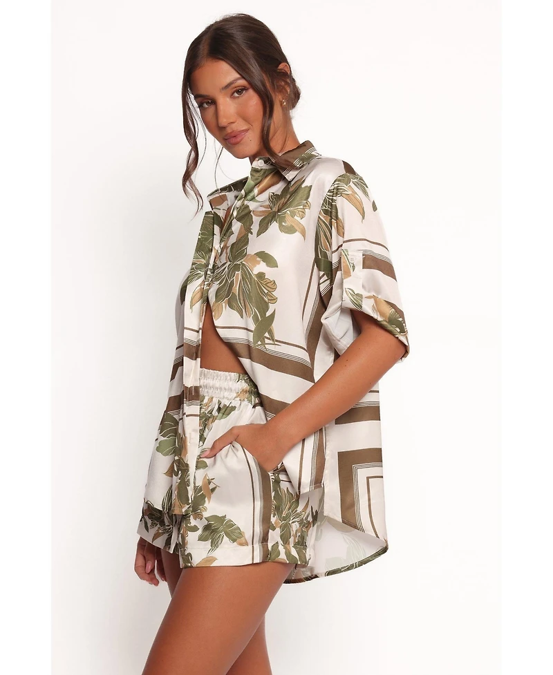 Petal and Pup Lara Shirt - Pink Print S