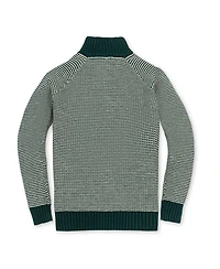 Hope & Henry Boys Organic Long Sleeve Half Zip Raglan Ski Sweater
