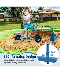 Sand Digger for Kids with 2-Handed Controls and Flexible Shovel