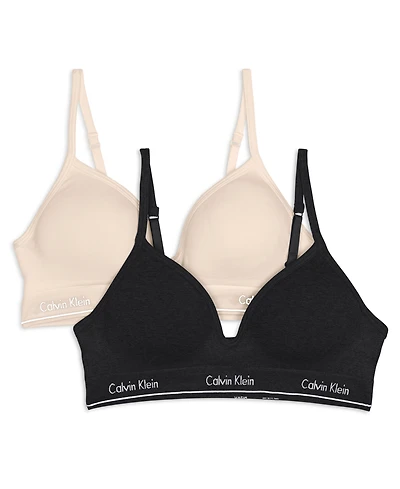 Calvin Klein Big Girls Seamless Hybrid Bra, Pack of 2