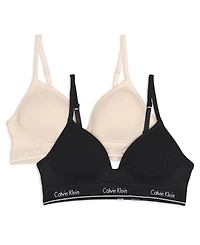 Calvin Klein Big Girls Seamless Hybrid Bra, Pack of 2