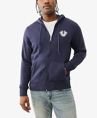 True Religion Men's Core Zip-Front Logo Hoodie