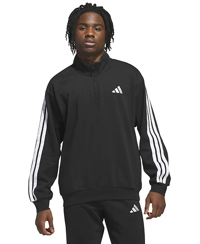 adidas Men's 3-Stripes Pull-On Sweatshirt