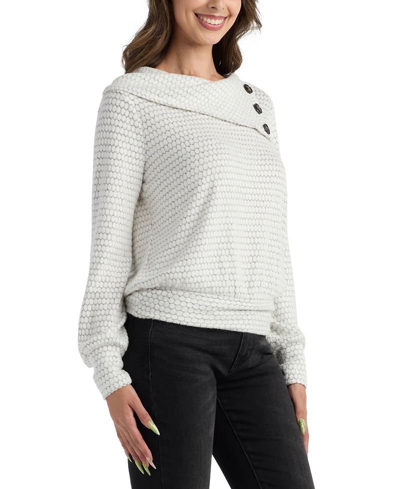 Bcx Juniors' Mohair Banded Long-Sleeve Top
