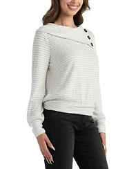 Bcx Juniors' Mohair Banded Long-Sleeve Top