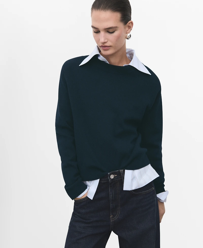 Mango Women's Knitted Wool Blend Sweater